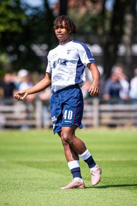 Aarhus GF v Motherwell FC, pre-season test match, Aarhus, Denmark Aarhus, Denmark. 05th, July 2026. Jonas Jensen-Abbew (40) of Aarhus GF seen during a pre-season test match between Aarhus GF and Motherwell FC at the AGF training facility Fredensvang in Aarhus Denmark, Aarhus, Fredensvang  Copyright: xGonzalesxPhoto MortenxKjaerx