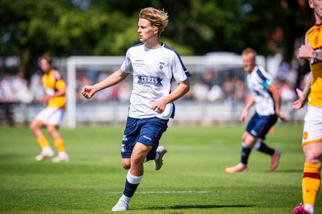 Aarhus GF v Motherwell FC, pre-season test match, Aarhus, Denmark Aarhus, Denmark. 05th, July 2026. Oskar Haugstrup of Aarhus GF seen during a pre-season test match between Aarhus GF and Motherwell FC at the AGF training facility Fredensvang in Aarhus Denmark, Aarhus, Fredensvang  Copyright: xGonzalesxPhoto MortenxKjaerx
