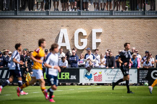 Aarhus GF v Motherwell FC, pre-season test match, Aarhus, Denmark Aarhus, Denmark. 05th, July 2026. Football fans of Aarhus GF seen at a pre-season test match between Aarhus GF and Motherwell FC at the AGF training facility Fredensvang in Aarhus Denmark, Aarhus, Fredensvang  Copyright: xGonzalesxPhoto MortenxKjaerx