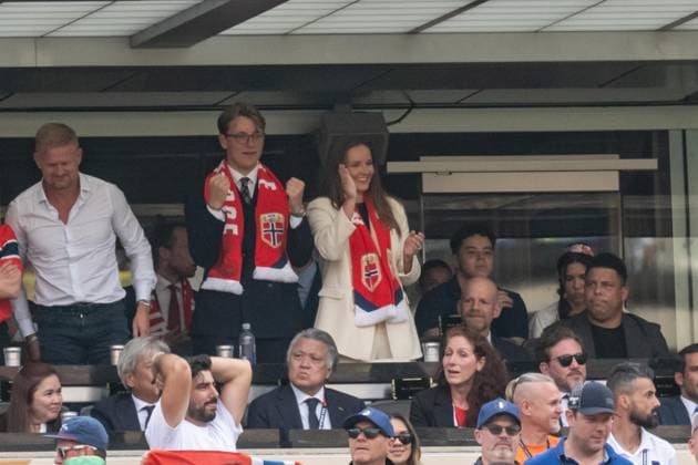 Football, 2026 FIFA World Cup, Brazil v Norway, Prince Sverre Magnus and Princess Ingrid Alexandra of Norway