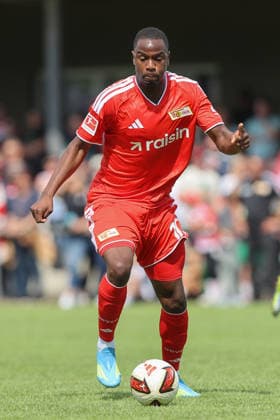 July 5, 2026, xtgx, soccer exhibition match, SV Grün Weiß Lübben vs. FC Union Berlin emspor, from left: Ilyas Ansah (Union Berlin), 10 players, single frame, Full-body, single frame. DFL and DFB regulations prohibit any use of photographs as image sequences and or quasi-video. Lübben