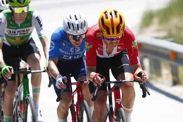 Danish Magnus Cort of Uno-X Mobility pictured in action during stage 3 of the 2026 Tour de France cycling race, a stage of 195,9km from Granollers, Spain, to Les Angles, France, Monday 06 July 2026. The 113th edition of the Tour de France starts on Saturday 4 July in Barcelona, Spain, and will finish in Paris, France on the 26th of July. POOLxLUCAxBETTINI  x180506304x