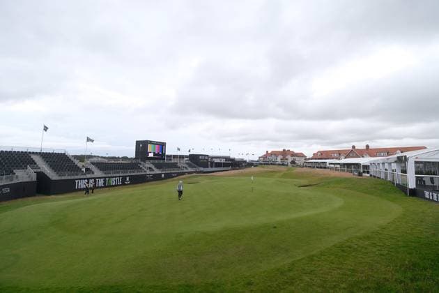 UK: The Genesis Scottish Open at The Renaissance Club, North Berwick, Scotland on 06 July 2026: Pictured: The 15th green during a practice round at the Genesis Scottish Open Championship 2026 North Berwick The Renaissance Club Scotland Scotland Copyright: xAlexxToddx