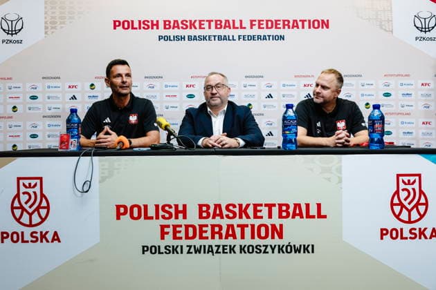 Krakow 06.07.2026 KOSZYKOWKA KOSZKADRA REPREZENTACJA POLSKI KONFERENCJA PRASOWA - - - BASKETBALL POLISH national team, Nationalteam PRACTICE press conference, PK, Pressekonferenz NZ trener coach Igor Milicic , prezes Grzegorz Bachanski president , dyrektor sportowy kadry Lukasz Koszarek , FOT. WOJCIECH FIGURSKI 058SPORT.PL NEWSPIX.PL --- newspix.pl  FOT. WOJCIECH FIGURSKI 058SPORT.PL
