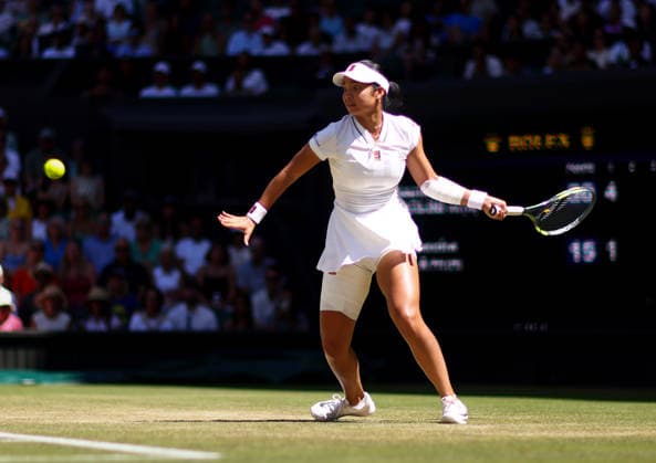 Wimbledon Championships 2026, Day 8, AELTC Wimbledon, London, UK - 06 07 2026 Alexandra Eala (PHI) in action during her fourth round match against Jasmine Paolini (ITA) in the 2026 Wimbledon Championships at the AELTC London London AELTC Wimbledon London GBR, UK NEWSPAPERS OUT Copyright: xMarkxGreenwoodx