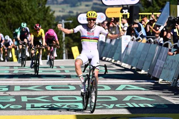 Tour de France 2026 Stage 3 LES ANGLES, FRANCE - JULY 06 : Pogacar Tadej (SLO) of UAE Team Emirates - XRG wins during stage 3 of the 113rd edition of Tour de France an UCI World Tour 2.UWT cycling road race stage for Men Elite of 196 km with start in Granollers and finish in Les Angles on July 6, 2026 in Les Angles, France, 06 07 2026 Les Angles France  Copyright: xPeterxDexVoechtx