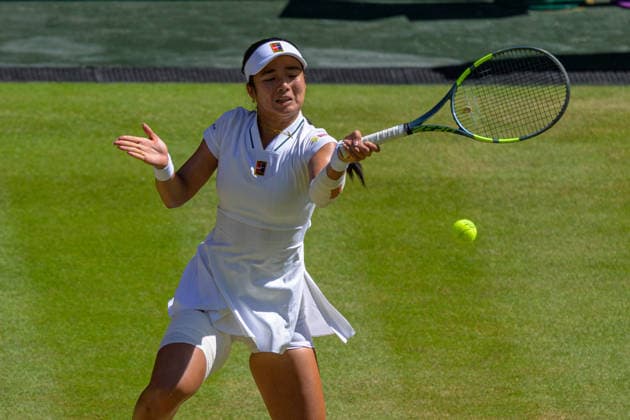 Day Eight: The Championships - Wimbledon 2026 LONDON, ENGLAND JULY 06 - Alexandra Eala of Philippines during Ladies Single Fourth Round against Jasmine Paolini of Italy at The Wimbledon Lawn Tennis Championship at Wimbledon on July 06, 2026 in London, England. (Photo by Keeran Marquis)  Copyright: xKeeranxMarquis Fotoarena SPPx Sportspressphoto_SPR186224