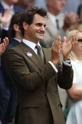 Roger Federer in the Royal Box on Centre Court Wimbledon Tennis Championships, Day 8, The All England Lawn Tennis and Croquet Club, London, UK - 06 Jul 2026London The All England Lawn Tennis and United Kingdom  Copyright: xKieranxMcManus Shutterstockx 16978024dp