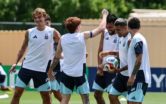 FIFA World Cup, WM, Weltmeisterschaft, Fussball 2026 - Argentina training session Argentina™s national soccer player attend a training session in Kennesaw, Georgia, USA, 06 July 2026. Argentina will face Egypt on 07 July in a FIFA World Cup 2026 round of 16 match. KENNESAW United States  Copyright: xRONALDxWITTEKx