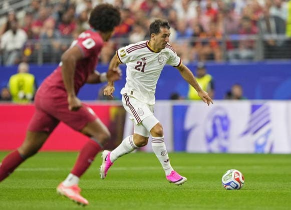 FIFA World Cup, WM, Weltmeisterschaft, Fussball 2026 - Round of 16 - Portugal vs Spain Mikel Oyarzabal of Spain in action during the FIFA World Cup 2026 Round of 16 match Portugal against Spain, in Dallas, USA, 06 July 2026. DALLAS United States  Copyright: xJEFFREYxMCWHORTERx
