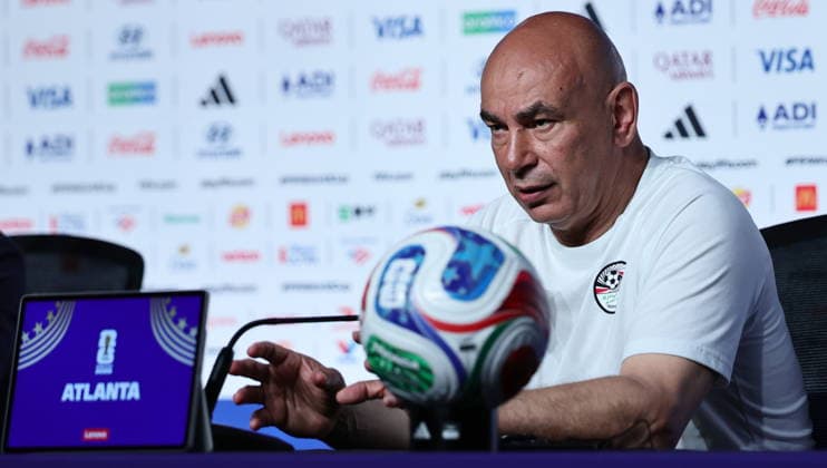 FIFA World Cup, WM, Weltmeisterschaft, Fussball 2026 - Egypt press conference, PK, Pressekonferenz Egypt s head coach Hossam Hassan gives a press conference in Atlanta, Georgia, USA, 06 July 2026. Egypt will face Argentina on 07 July in their FIFA World Cup 2026 round of 16 match. ATLANTA United States  Copyright: xRONALDxWITTEKx