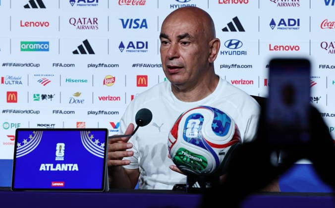 FIFA World Cup, WM, Weltmeisterschaft, Fussball 2026 - Egypt press conference, PK, Pressekonferenz Egypt s head coach Hossam Hassan gives a press conference in Atlanta, Georgia, USA, 06 July 2026. Egypt will face Argentina on 07 July in their FIFA World Cup 2026 round of 16 match. ATLANTA United States  Copyright: xRONALDxWITTEKx