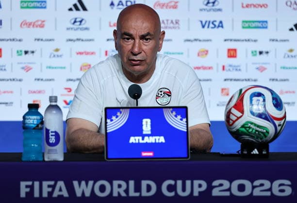 FIFA World Cup, WM, Weltmeisterschaft, Fussball 2026 - Egypt press conference, PK, Pressekonferenz Egypt s head coach Hossam Hassan gives a press conference in Atlanta, Georgia, USA, 06 July 2026. Egypt will face Argentina on 07 July in their FIFA World Cup 2026 round of 16 match. ATLANTA United States  Copyright: xRONALDxWITTEKx
