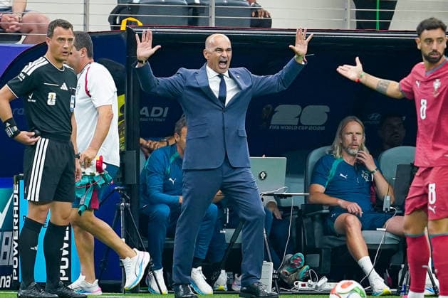 USA: Fussball FIFA World Cup, WM, Weltmeisterschaft, Fussball 2026, Achtelfinale - Spanien vs Portugal - AT&T Stadium (Dallas Stadium) in Arlington: Roberto Martinez Roberto Martinez (Spanien, Trainer) *** USA Soccer 2026 FIFA World Cup, Round of 16: Spain vs. Portugal at AT&T Stadium in Dallas, Arlington; Roberto Martinez, Spain s head coach Copyright: xJOERANxSTEINSIEKx