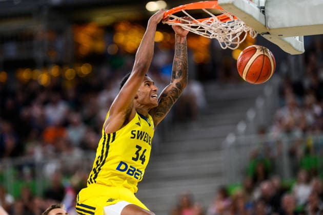 260706 Bobi Klintman during the FIBA World Cup Qualifier game between Slovenia and Sweden on July 6, 2026 in Ljubljana. Photo: Martin Metelko BILDBYRAN kod 0032 basket basketball vm-kval kval fiba world cup qualifiers slovenien sverige slovenia sweden bbeng *** July 6, 2026: Bobi Klintman during the FIBA World Cup Qualifier game between Slovenia and Sweden on July 6, 2026 in Ljubljana. Photo by Martin Metelko. BILDBYRAN code 0032 basketball FIBA World Cup qualifiers Slovenia Sweden bbeng  Copyright: MARTINxMETELKO BB260706ZZ043
