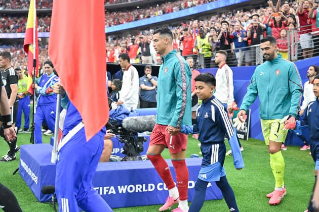 Cristiano Ronaldo of Portugal looks on prior to FIFA Men’s World Cup 2026 round of 16 football match between Portugal and Spain at Dallas Stadium, in Arlington on July 06th 2026 (Photo by Nayra Halm SPP)  Copyright: xNayraxHalm SPPx Sportspressphoto_SPR186400