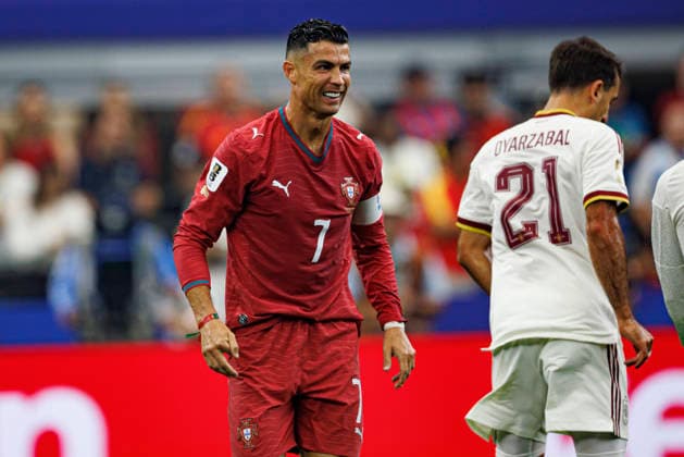 Cristiano Ronaldo seen during FIFA World Cup, WM, Weltmeisterschaft, Fussball 2026 game between national teams of Portugal and Spain (Grzegorz Wajda Ball Raw Images) Arlington Dallas Stadium USA Copyright: xGrzegorzxWajdax grzegorzwajda_portugal_spain_2526_2-7