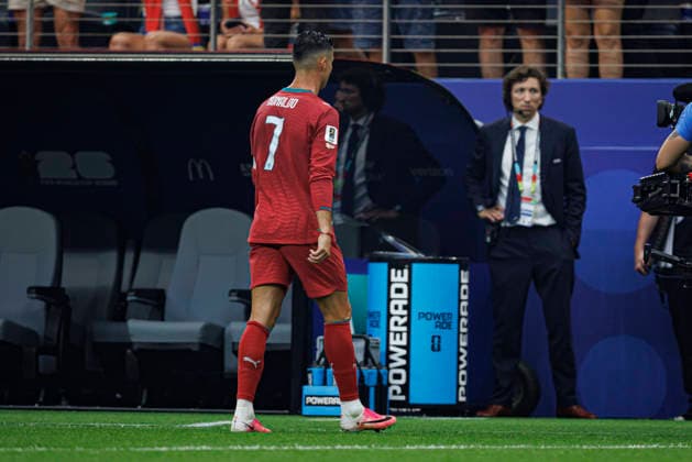 Cristiano Ronaldo seen during FIFA World Cup, WM, Weltmeisterschaft, Fussball 2026 game between national teams of Portugal and Spain (Grzegorz Wajda Ball Raw Images) Arlington Dallas Stadium USA Copyright: xGrzegorzxWajdax grzegorzwajda_portugal_spain_2526_2-43