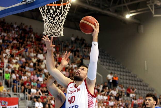 Croatia, Osijek, 060726. City Garden Hall. Match of the 6th round of the first round of qualification for the 2027 Basketball World Cup Croatia - Israel. In the photo: Ivica Zubac. Photo: Marin Franov CROPIX Copyright: xxMarinxFranovx hrvatska_izrael17-060726
