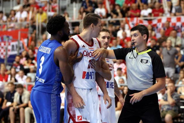 Croatia, Osijek, 060726. City Garden Hall. Match of the 6th round of the first round of qualification for the 2027 Basketball World Cup Croatia - Israel. In the photo: Luka Bozic. Photo: Marin Franov CROPIX Copyright: xxMarinxFranovx hrvatska_izrael77-060726