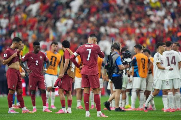 Cristiano Ronaldo of Portugal appears dejected after the full time whistle Portugal v Spain 2026 FIFA World Cup, WM, Weltmeisterschaft, Fussball Round of 16, Football, Dallas Stadium, Arlington, Texas, USA - 06 Jul 2026Arlington Dallas Stadium Texas (TX) United States of America  Copyright: xIsmaelxAdnan Shutterstockx 16980005cy