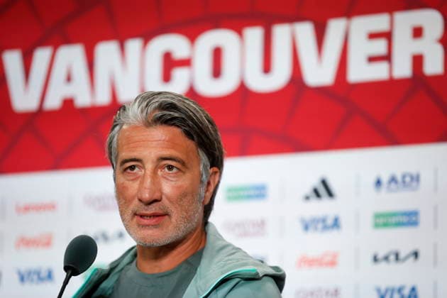 FIFA World Cup, WM, Weltmeisterschaft, Fussball 2026 - Switzerland press conference, PK, Pressekonferenz Switzerland s head coach Murat Yakin attends a press conference one day ahead of the FIFA World Cup 2026 Round of 16 match between Switzerland and Colombia, in Vancouver, Canada, Monday, 06 July 2026. VANCOUVER Canada  Copyright: xPETERxKLAUNZERx