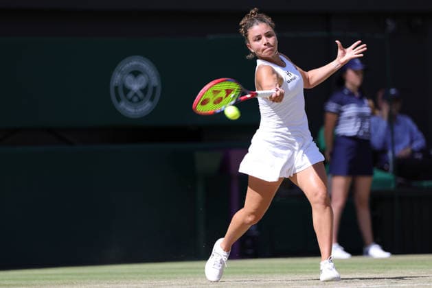 Jasmine Paolini, ITA, during fourth round of 2026 All England Lawn Tennis Championships at Wimbledon, womens singles, London, 06 07 2026; - *** Jasmine Paolini (ITA) during the fourth round of the 2026 All England Lawn Tennis Championships at Wimbledon, women s singles, London, July 6, 2026 