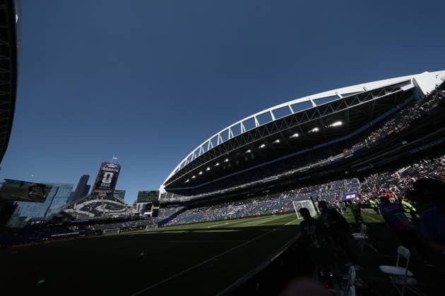 The stadium pictured ahead of a soccer game between the USA and Belgian national team, Nationalteam Red Devils, on Monday 06 July 2026, at the Seattle Field, in Seattle, a 1 8 finals game in the FIFA World Cup, WM, Weltmeisterschaft, Fussball 2026. BRUNOxFAHY  x180550517x
