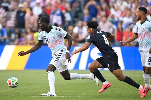 USA vs Belgium - FIFA World Cup, WM, Weltmeisterschaft, Fussball 2026 SEATTLE, UNITED STATES OF AMERICA - JULY 06 : Onana Amadou midfielder of Belgium pictured during the FIFA World Cup 2026 round of 16 match between the United States of America and Belgium at the Lumen Field stadium on July 6, 2026 in Seattle, United States of America, 06 07 2026 Seattle United States of America  Copyright: xNicoxVereeckenx