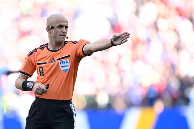 USA vs Belgium - FIFA World Cup, WM, Weltmeisterschaft, Fussball 2026 SEATTLE, UNITED STATES OF AMERICA - JULY 06 : referee Makhadmeh Adham pictured during the FIFA World Cup 2026 round of 16 match between the United States of America and Belgium at the Lumen Field stadium on July 6, 2026 in Seattle, United States of America, 06 07 2026 Seattle United States of America  Copyright: xNicoxVereeckenx