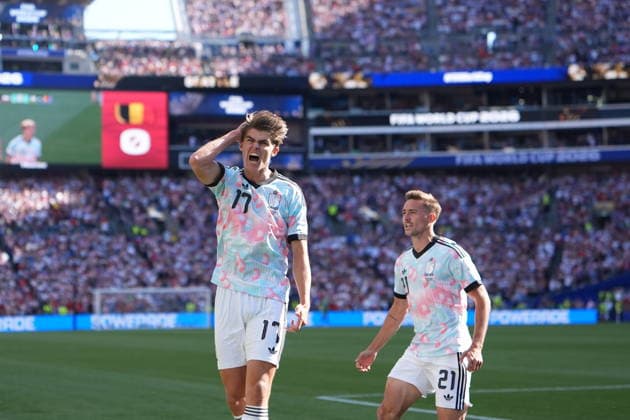 USA v Belgium - FIFA World Cup, WM, Weltmeisterschaft, Fussball 2026 - Round of 16 SEATTLE, USA - JULY 6: Charles De Ketelaere (17) of Belgium celebrates after scoring a goal during the 2026 FIFA World Cup Round of 16 match between USA and Belgium at Lumen Field (Seattle Stadium) in Seattle, Washington, United States on July 6, 2026. Ercin Erturk Anadolu Washington United States. Editorial use only. Please get in touch for any other usage.  Copyright: x2026xAnadoluxErcinxErturkx