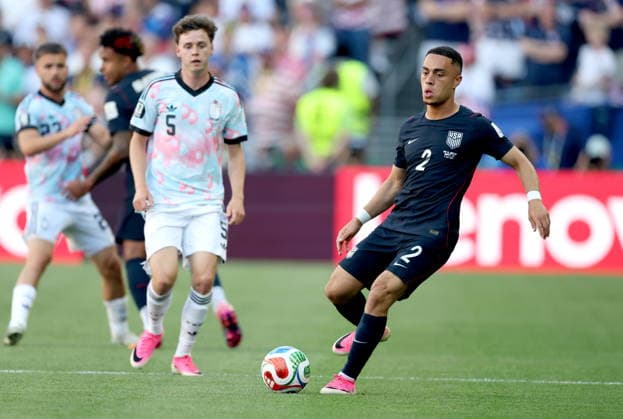 FIFA World Cup, WM, Weltmeisterschaft, Fussball 2026 - Round of 16 - USA vs Belgium Sergino Dest of USA in action during the FIFA World Cup 2026 Round of 16 match USA against Belgium, in Seattle, USA, 06 July 2026. SEATTLE United States  Copyright: xCHRISTOPHERxTORRESx