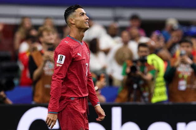 ARLINGTON, TEXAS - JULY 06: Cristiano Ronaldo of Portugal reacts with frustration after missing a chance during the FIFA World Cup, WM, Weltmeisterschaft, Fussball 2026 Round of 16 match between Portugal and Spain at Dallas Stadium on July 6, 2026 in Arlington, Texas.  Copyright: xWuxZhizhaox 111652759270