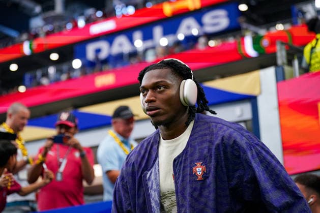 USA Soccer 2026 FIFA World Cup, Round of 16: Spain vs. Portugal at AT&T Stadium in Dallas, Arlington; Rafael Leão, Rafael Leão, Portugal 17 Copyright: xJOERANxSTEINSIEKx