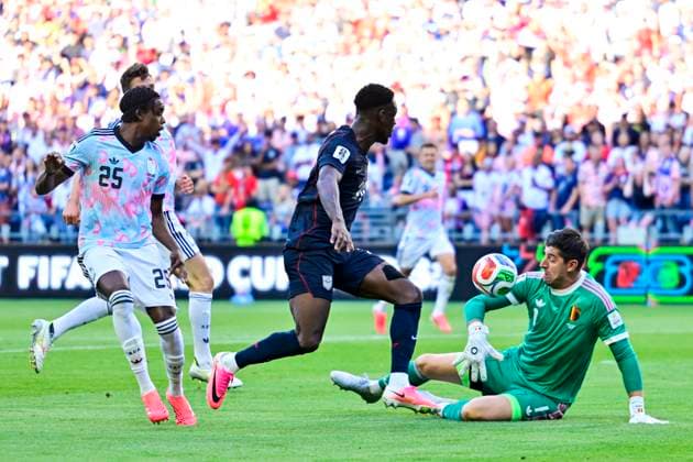 USA vs Belgium - FIFA World Cup, WM, Weltmeisterschaft, Fussball 2026 SEATTLE, UNITED STATES OF AMERICA - JULY 06 : Courtois Thibaut goalkeeper of Belgium in action pictured during the FIFA World Cup 2026 round of 16 match between the United States of America and Belgium at the Lumen Field stadium on July 6, 2026 in Seattle, United States of America, 06 07 2026 Seattle United States of America  Copyright: xJanxDexMeuleneirx