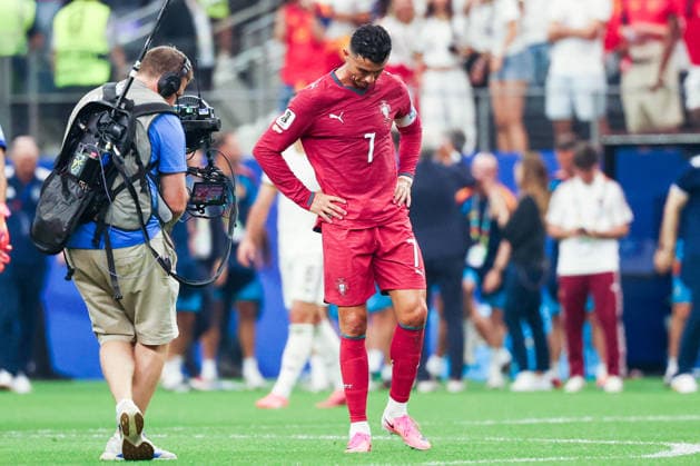 July 6, 2026, Arlington, Tx, United States: Cristiano Ronaldo cries after Portugal s 1-0 defeat to Spain the Round of 16 match at the FIFA World Cup, WM, Weltmeisterschaft, Fussball at Dallas Stadium, in Texas, United States, on Monday, July 06, 2026. FIFA World Cup 2026 - Round Of 16 - Portugal V Spain  - ZUMAv122 20260706_aap_v122_063 Copyright: xWilliamxVolcovx