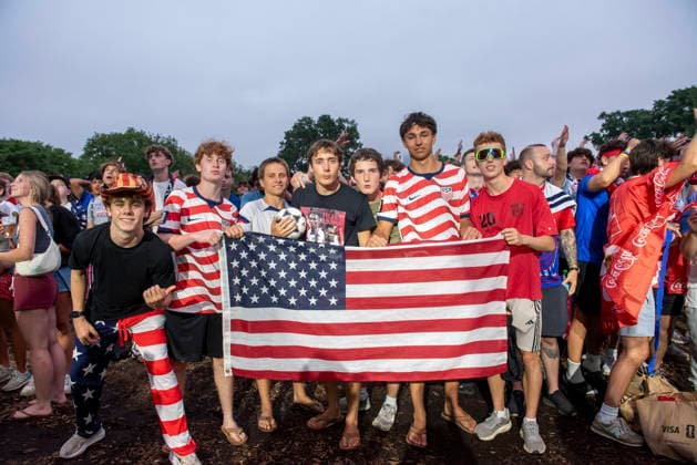 July 6, 2026, Philadelphia, Pennsylvania, United States: Fans of Team USA in action watching the match at FIFA Fan Festival the famous Lemon Hill in PhiladelphiaÃ¢â‚¬â ¢s Fairmount Park FIFA Fan Festival 2026 : Philadelphia  - ZUMArf1_ 20260706_zaf_rf1_015 Copyright: xRickyxFitchettx