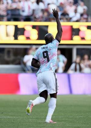 Belgium s Romelu Lukaku celebrates after scoring the 1-4 goal during a soccer game between the USA and Belgian national team, Nationalteam Red Devils, on Monday 06 July 2026, at the Seattle Field, in Seattle, a 1 8 finals game in the FIFA World Cup, WM, Weltmeisterschaft, Fussball 2026. BRUNOxFAHY  x180554841x