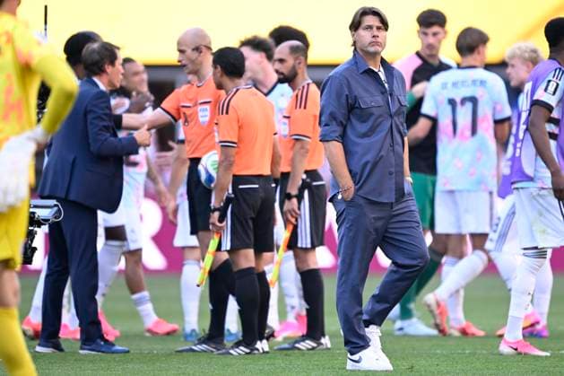 USA vs Belgium - FIFA World Cup, WM, Weltmeisterschaft, Fussball 2026 SEATTLE, UNITED STATES OF AMERICA - JULY 06 : Pochettino Mauricio head coach of USA pictured during the FIFA World Cup 2026 round of 16 match between the United States of America and Belgium at the Lumen Field stadium on July 6, 2026 in Seattle, United States of America, 06 07 2026 Seattle United States of America  Copyright: xNicoxVereeckenx