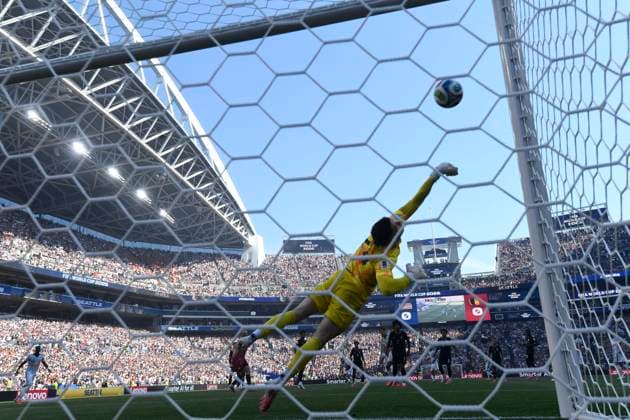 USA vs Belgium - FIFA World Cup, WM, Weltmeisterschaft, Fussball 2026 SEATTLE, UNITED STATES OF AMERICA - JULY 06 : Freese Matt goalkeeper of USA pictured during the FIFA World Cup 2026 round of 16 match between the United States of America and Belgium at the Lumen Field stadium on July 6, 2026 in Seattle, United States of America, 06 07 2026 Seattle United States of America  Copyright: xNicoxVereeckenx