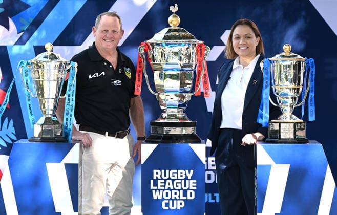 Rugby League World Cup press conference in Brisbane
