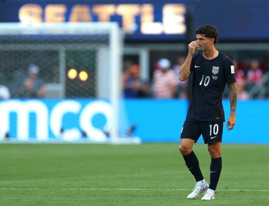 (260707) -- SEATTLE, July 7, 2026 -- Christian Pulisic of the United States is pictured during the round of 16 match between the United States and Belgium at the 2026 FIFA World Cup, WM, Weltmeisterschaft, Fussball at Seattle Stadium in Seattle, the United States, July 6, 2026. ) (SP)U.S.-SEATTLE-FOOTBALL-FIFA WORLD CUP-ROUND OF 16-USA VS BEL MaoxSiqian 