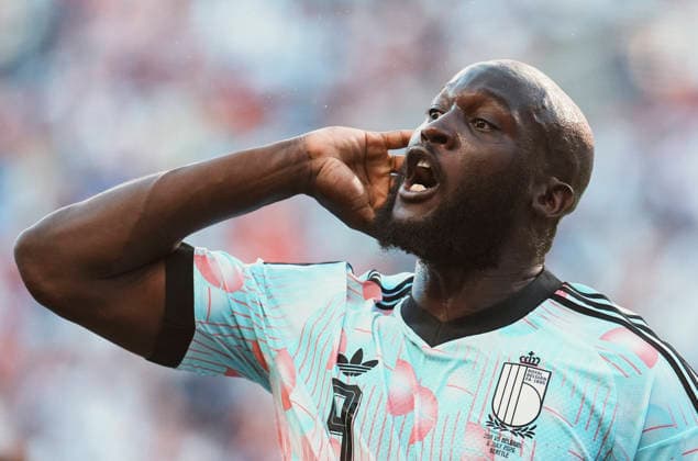 (260707) -- SEATTLE, July 7, 2026 -- Romelu Lukaku of Belgium celebrates scoring during the round of 16 match between the United States and Belgium at the 2026 FIFA World Cup, WM, Weltmeisterschaft, Fussball at Seattle Stadium in Seattle, the United States, July 6, 2026. ) (SP)U.S.-SEATTLE-FOOTBALL-FIFA WORLD CUP-ROUND OF 16-USA VS BEL XuxChang 
