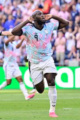 USA vs Belgium - FIFA World Cup, WM, Weltmeisterschaft, Fussball 2026 SEATTLE, UNITED STATES OF AMERICA - JULY 06 : Lukaku Romelu forward of Belgium celebrates after scoring pictured during the FIFA World Cup 2026 round of 16 match between the United States of America and Belgium at the Lumen Field stadium on July 6, 2026 in Seattle, United States of America, 06 07 2026 Seattle United States of America  Copyright: xJanxDexMeuleneirx