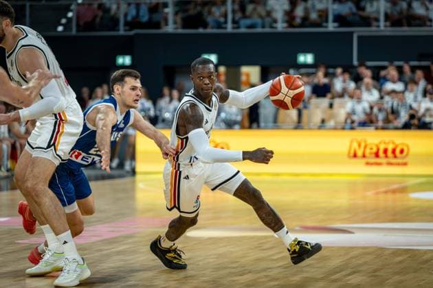 Basketball Bamberg 06.07.2026.2026 FIBA World Cup Qualifier Qualifikation zur Weltmeisterschaft 2027 Deutschland (GER) - Zypern (CYP) Dennis Schröder Schroeder (Deutschland, No.17) Schröder Schroder *** Basketball Bamberg July 6, 2026 2026 FIBA World Cup Qualifier Qualification for the 2027 World Cup Germany GER Cyprus CYP Dennis Schröder Schroeder Germany, No. 17 Schröder Schroder
