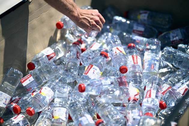 bottles of water pictured at the start of stage 4 of the 2026 Tour de France cycling race, a stage of 181,9km from Carcassonne to Foix, on Tuesday 07 July 2026. The 113th edition of the Tour de France starts on Saturday 4 July in Barcelona, Spain, and will finish in Paris, France on the 26th of July. JASPERxJACOBS  x180592297x