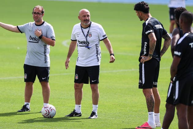 Besiktas pre-season camp in Slovakia SAMORIN, SLOVAKIA - JULY 07: Football players of Besiktas are seen during a pre-season training session under the management of head coach Vincenzo Italiano at the Slovakia Olympic Training Center in Samorin, Slovakia on July 07, 2026. Muhammed Ali Yigit Anadolu Samorin Slovakia. Editorial use only. Please get in touch for any other usage.  Copyright: x2026xAnadoluxMuhammedxAlixYigitx