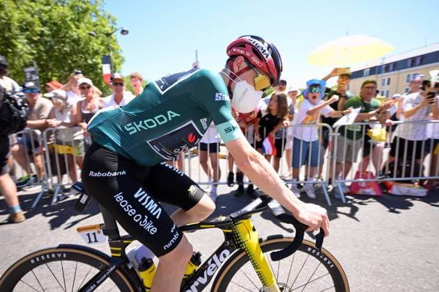 Danish Jonas Vingegaard of Team Visma-Lease a Bike pictured at the start of stage 4 of the 2026 Tour de France cycling race, a stage of 181,9km from Carcassonne to Foix, on Tuesday 07 July 2026. The 113th edition of the Tour de France starts on Saturday 4 July in Barcelona, Spain, and will finish in Paris, France on the 26th of July. DAVIDxPINTENS  x180596732x
