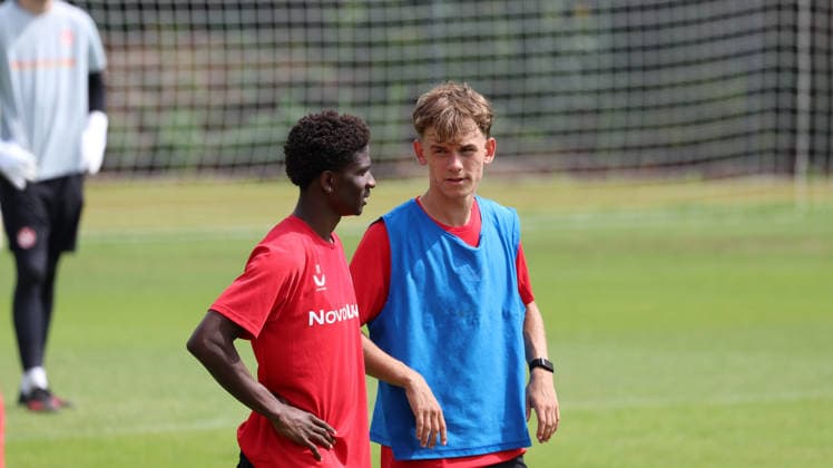 07.07.2026, xrekx, Fussball 2.Bundesliga, 1.FC Kaiserslautern - Training v.l. Ibrahim Kanate (1.FC Kaiserslautern) Ben Jungfleisch (1.FC Kaiserslautern) (DFL DFB REGULATIONS PROHIBIT ANY USE OF PHOTOGRAPHS as IMAGE SEQUENCES and or QUASI-VIDEO) Kaiserslautern *** July 7, 2026, xrekx, Soccer 2. Bundesliga, 1 FC Kaiserslautern Training v l Ibrahim Kanate 1 FC Kaiserslautern Ben Jungfleisch 1 FC Kaiserslautern DFL DFB REGULATIONS PROHIBIT ANY USE OF PHOTOGRAPHS AS IMAGE SEQUENCES AND OR QUASI-VIDEO Kaiserslautern