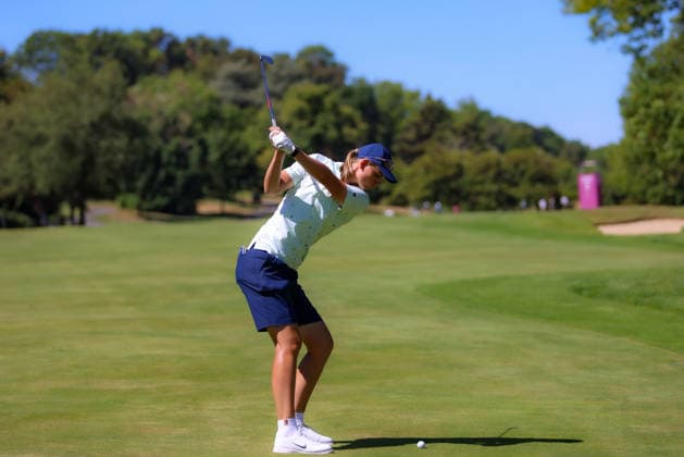 EVIAN-LES-BAINS, FRANCE - 07.07.2026: Helen Briem (GER) of The Amundi Evian Championship at the Evian Resort Golf Club on July 07, 2026 in Evian-les-Bains, France.